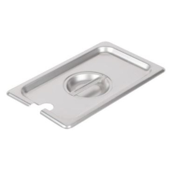 Καπάκι με εγκοπή ανοξείδωτο 201 0.6mm για GN 1/4 26,2x16,2εκ.