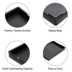 Δίσκος σερβιρίσματος πλαστικός PP μαύρος 32,5x23,5x2εκ.