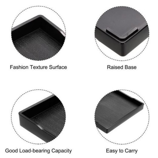 Δίσκος σερβιρίσματος πλαστικός PP μαύρος 39x28x2εκ.