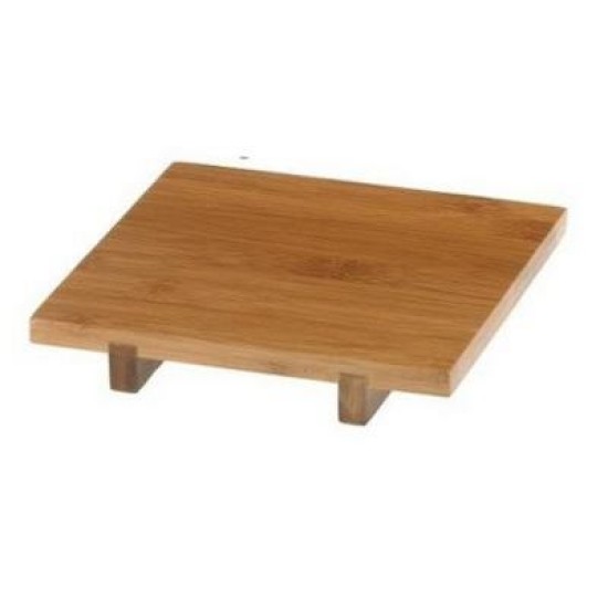 Πλατώ σερβιρίσματος με πόδια ξύλο μπαμπού 15x15x2,5εκ.
