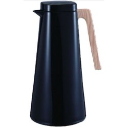 Κανάτα-θερμός πλαστική PP μαύρη με ξύλινη λαβή 1L