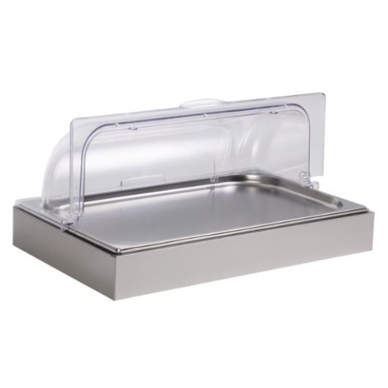 Βιτρίνα ψυχώμενη GN 1/1 53x32,5εκ. με ανοξείδωτη βάση και παγοκύστες