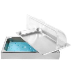 Βιτρίνα ψυχώμενη GN 1/1 53x32,5εκ. με ανοξείδωτη βάση και παγοκύστες