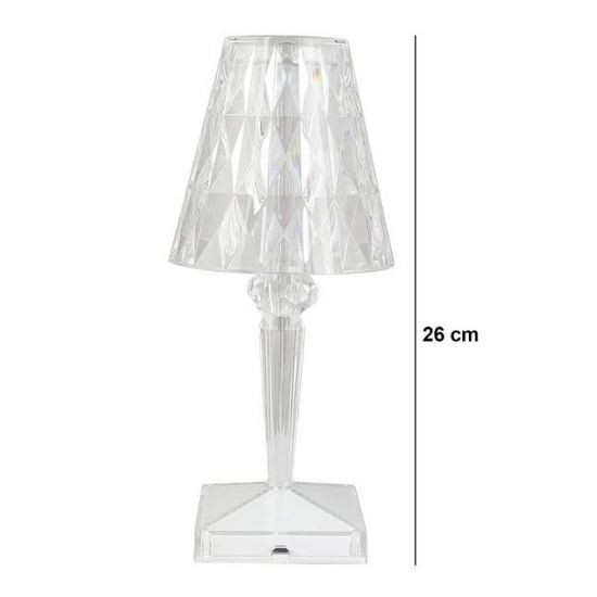 Φωτιστικό επιτραπέζιο ακρυλικό λευκό 12x26εκ.