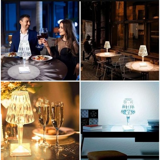 Φωτιστικό επιτραπέζιο ακρυλικό λευκό 12x26εκ.