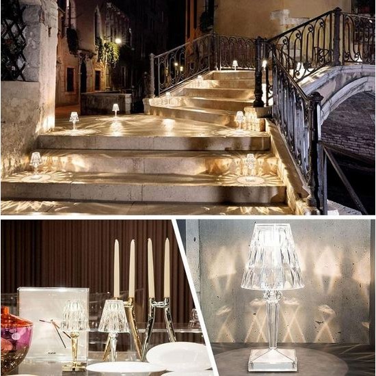 Φωτιστικό επιτραπέζιο ακρυλικό λευκό 12x26εκ.