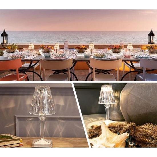 Φωτιστικό επιτραπέζιο ακρυλικό λευκό 12x26εκ.