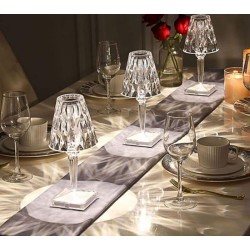 Φωτιστικό επιτραπέζιο ακρυλικό λευκό 12x26εκ.