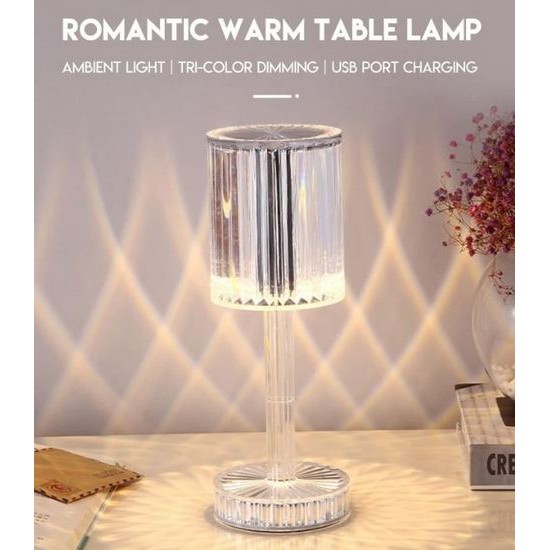 Φωτιστικό επιτραπέζιο ακρυλικό λευκό 9x25εκ.