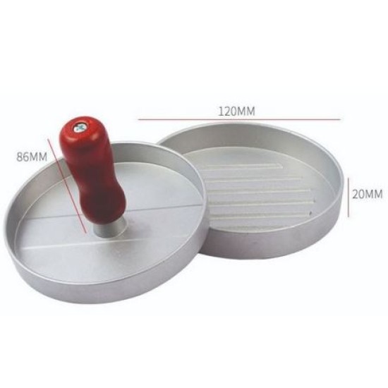 Πρέσσα για μπιφτέκι αλουμινίου 12x8εκ.