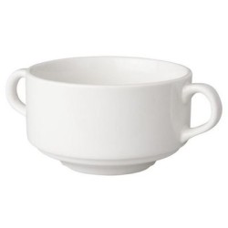 Μπωλ κονσομέ πορσελάνης με χερούλια 14x6εκ. 30cl