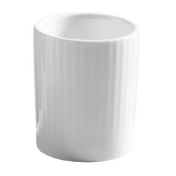 Θήκη για οδοντογλυφίδες πορσελάνης με σκάλισμα 5x5,6εκ. Ray