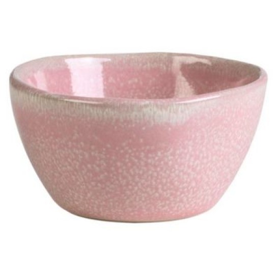 Μπωλ πορσελάνης ροζ 8x4εκ. Pink Reactive Glaze
