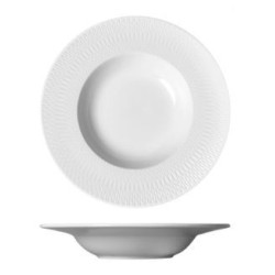 Πιάτο βαθύ πορσελάνης με σκάλισμα 22x2,2εκ. Elegance Prestige
