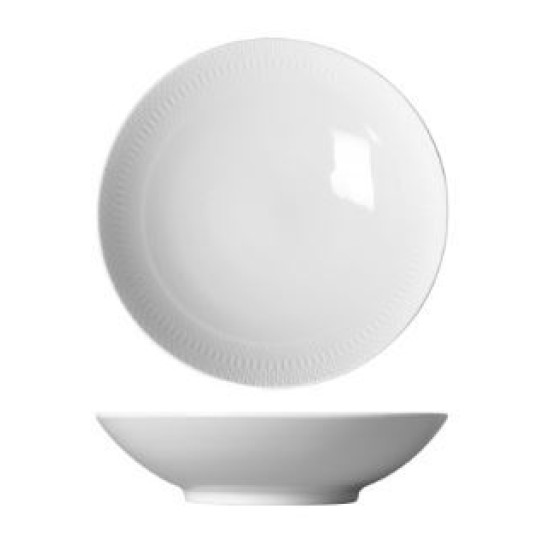 Σαλατιέρα πορσελάνης με σκάλισμα 23x5,5εκ. Elegance Prestige