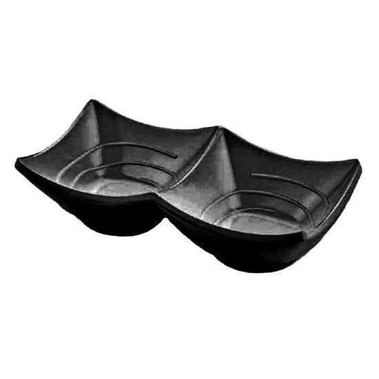 Μπωλ μελαμίνης 2 θέσεων τετράγωνο 16,5x8,5x4εκ.