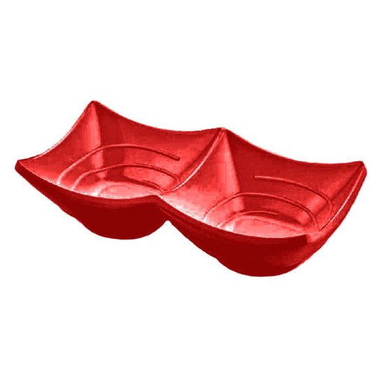 Μπωλ μελαμίνης 2 θέσεων τετράγωνο 16,5x8,5x4εκ.