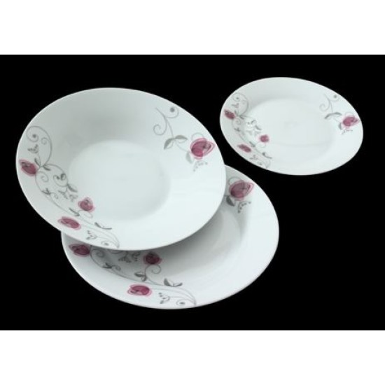 Σετ φαγητού 18 τεμάχιων πορσελάνης "Rose"
