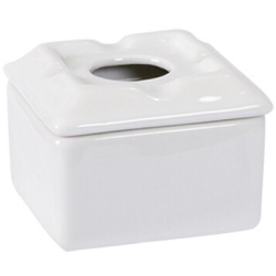 Σταχτοδοχείο πορσελάνης τετράγωνο λευκό 9x9x6εκ.