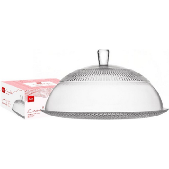 Τουρτιέρα γυάλινη με σκάλισμα 31εκ. Crochet