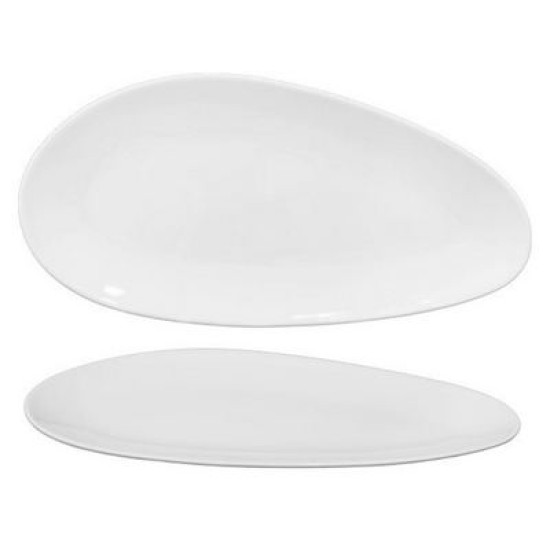 Πιατέλα πορσελάνης ασύμμετρη 36x18εκ. Silice Omega