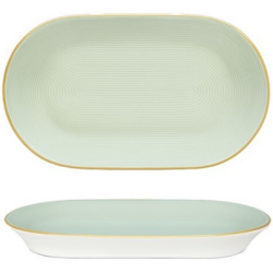 Ραβιέρα πορσελάνης με ανάγλυφο πράσινη 22x12x3,5εκ. Wally Green