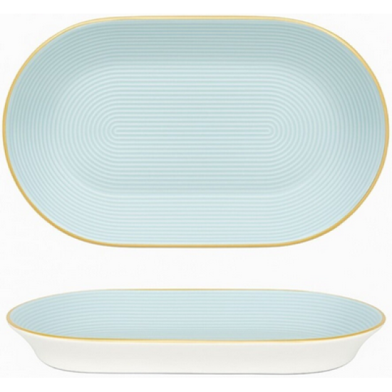 Ραβιέρα πορσελάνης με ανάγλυφο μπλε 22x12x3,5εκ. Wally Blue