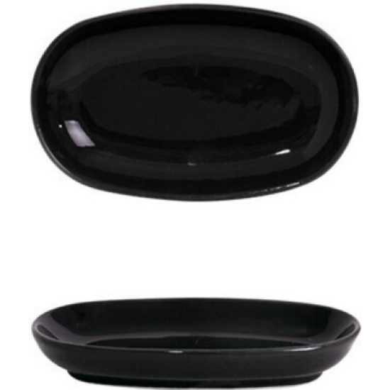 Ραβιέρα πορσελάνης ανθρακί 15x9εκ.