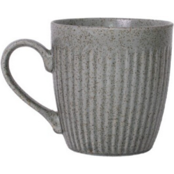 Κύπελο stoneware με ανάγλυφο γκρι 340ml Gordion