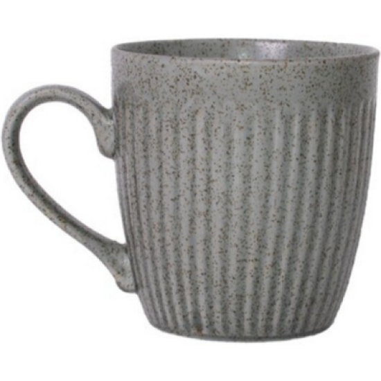 Κύπελο stoneware με ανάγλυφο γκρι 340ml Gordion