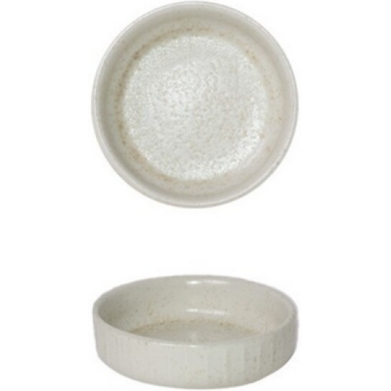 Μπωλ κεραμικό κρεμ με ανάγλυφο 9x2,7εκ.