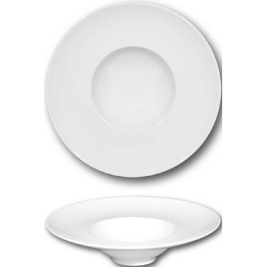 Πιάτο ζυμαρικών πορσελάνης λευκό 24εκ. Napoli