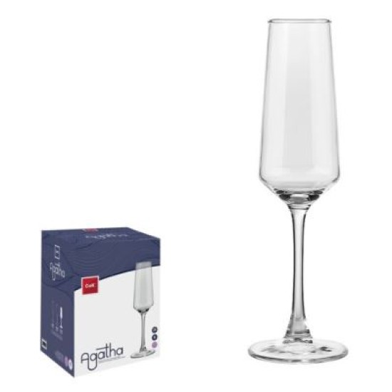 Σετ 6 ποτήρια σαμπάνιας 25cl Agatha