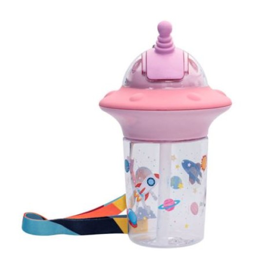 Παγούρι παιδικό πλαστικό 450ml Astro Salmon Pink