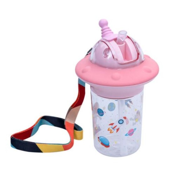 Παγούρι παιδικό πλαστικό 450ml Astro Salmon Pink