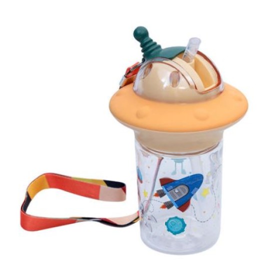 Παγούρι παιδικό πλαστικό 450ml Astro Beige