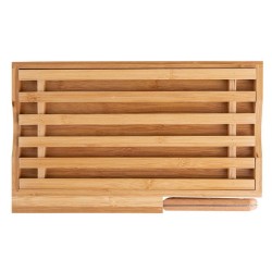 Βάση κοπής ψωμιού μπαμπού με μαχαίρι ψωμιού 35,5x22x3,5εκ.