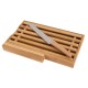 Βάση κοπής ψωμιού μπαμπού με μαχαίρι ψωμιού 35,5x22x3,5εκ.