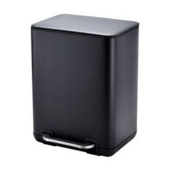 Πεντάλ μπάνιου μεταλλικό μαύρο soft close 24,1x21,3x31,6εκ. Cubic