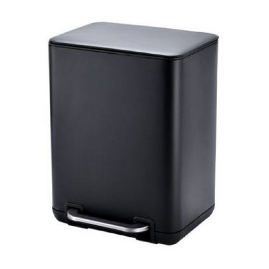 Πεντάλ μπάνιου μεταλλικό μαύρο soft close 24,1x21,3x31,6εκ. Cubic