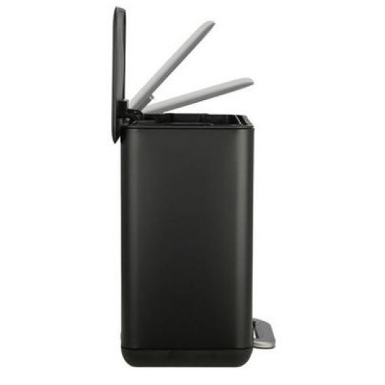 Πεντάλ μπάνιου μεταλλικό μαύρο soft close 24,1x21,3x31,6εκ. Cubic