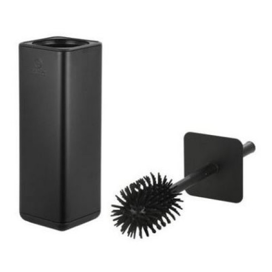 Πιγκάλ μεταλλικό με πλαστικό δοχείο μαύρο τετράγωνο 10,5x10,5x39,3εκ. Cubic