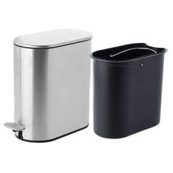 Πεντάλ μπάνιου ανοξείδωτο ματ soft close slim 5L