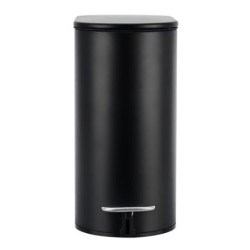 Πεντάλ μπάνιου slim ανοξείδωτο οβάλ soft close μαύρο 5L