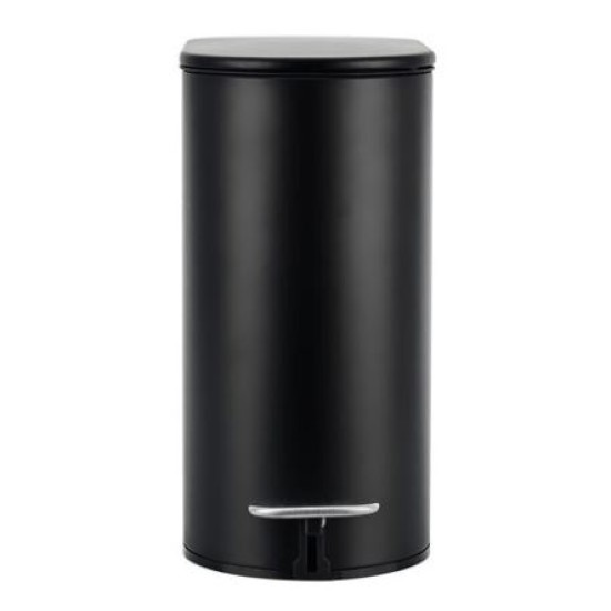 Πεντάλ μπάνιου slim ανοξείδωτο οβάλ soft close μαύρο 5L