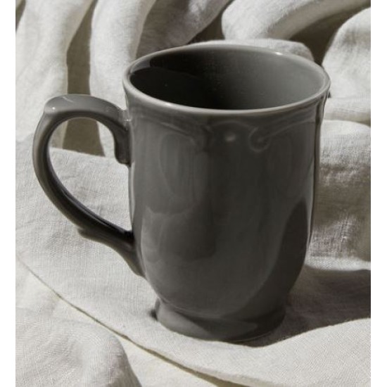 Κύπελο πορσελάνης με ανάγλυφο 340ml Grey