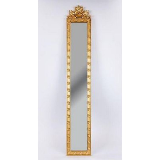 Καθρέφτης πλαστικός χρυσός με σκάλισμα 20x3x120εκ.