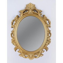 Καθρέπτης τοίχου πλαστικός χρυσός 73x53x4εκ.