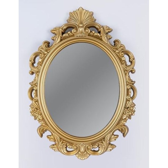 Καθρέπτης τοίχου πλαστικός χρυσός 73x53x4εκ.