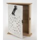 Κλειδοθήκη ξύλινη 6 θέσεων λευκή/φυσικό 20x6x26,5εκ.